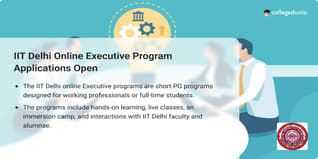 IIT Delhi Online Executive Program Applications Open; See Details Here